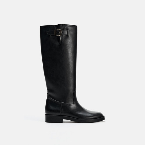 ZABATANA欧美裤管靴黑色长筒靴