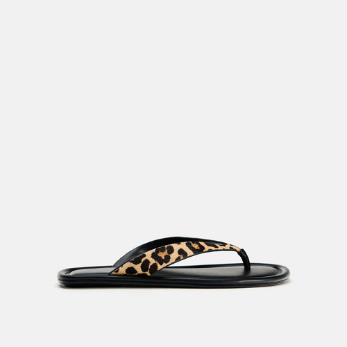 ZABATANA休闲拖鞋女豹纹人字拖