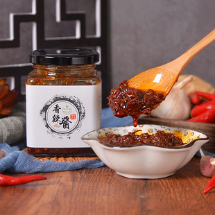 安徽特产池州香辣酱香菜农家下饭咸菜抹锅巴香辣酱210g辣椒酱瓶装