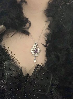 梦幻【香水瓶】紫色配合香水瓶吊坠项链女2025新款轻奢名媛锁骨链