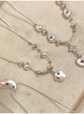 锁骨链巴洛克百搭珍珠项链