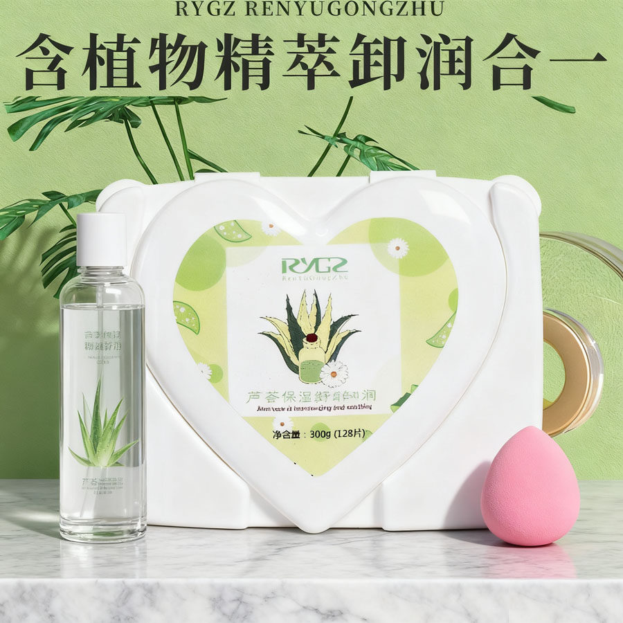白茶芦荟牛油果舒缓保湿卸妆湿巾