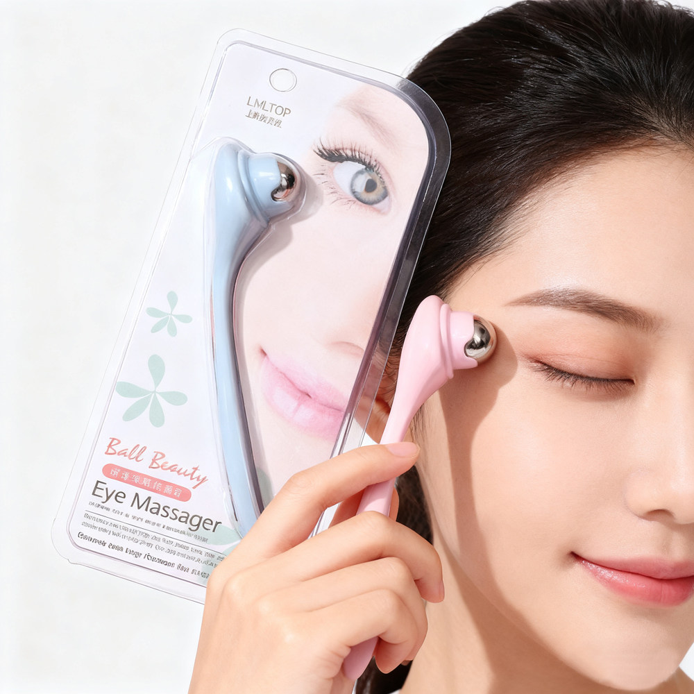 拉美拉手动滚珠眼部按摩器黑眼圈眼周脸部按摩棒走珠按摩仪