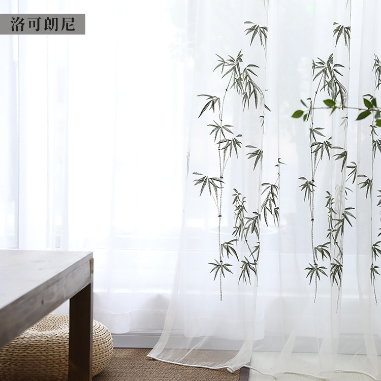New Chinese style Window screening Bamboo Embroidery Study bedroom Windows Shalian Buddhist mood a living room balcony Chinese style fresh curtainin the Home Fabric , Curtains and curtain accessories , Custom curtains  category - from Buy2taobao.com to provide professional Taobao agent buy service