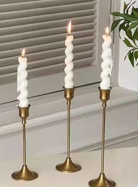 美式轻奢铃铛烛台情人节蜡烛架拍照道具圣诞节浪漫烛光晚餐烛台