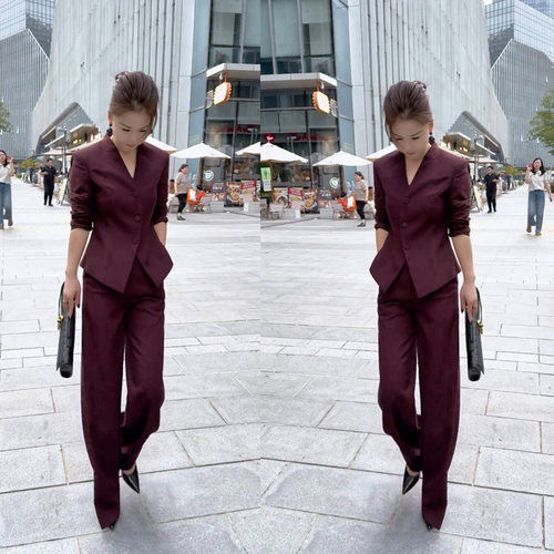 网红爆款时尚职业西服套装
