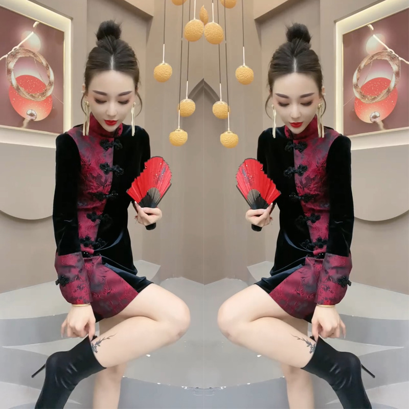 时尚套装显瘦连衣裙中国风新款