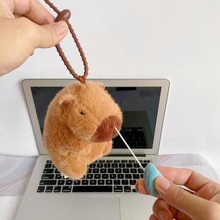 卡皮巴拉鼻涕款挂件可爱可抽拉卡通水豚带甩吸流鼻涕公仔玩偶礼物