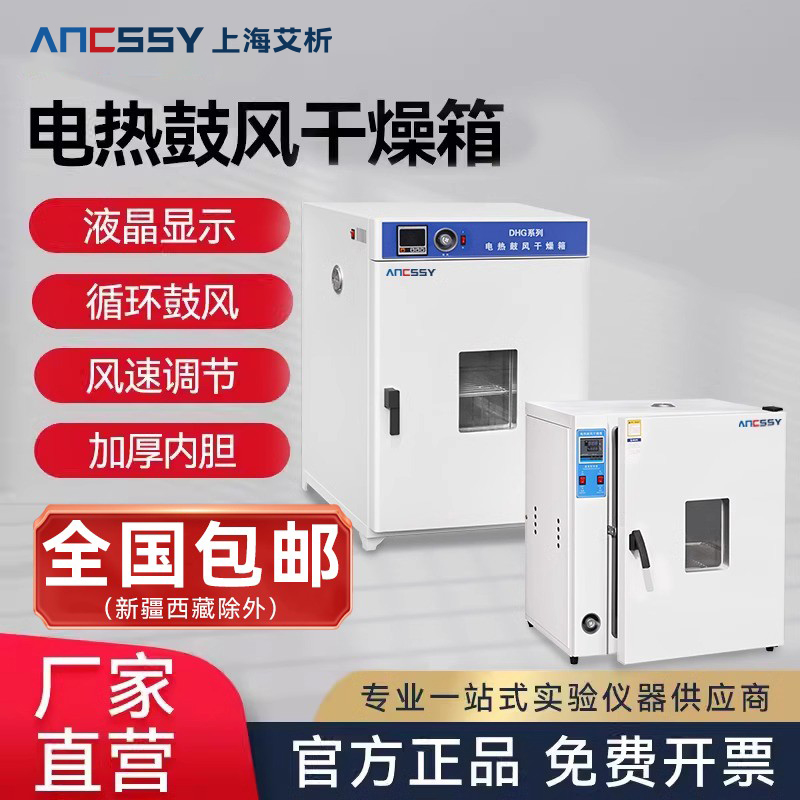 艾析电热鼓风干燥箱工业烤箱实验室老化烘干箱恒温烘箱小型烘干机