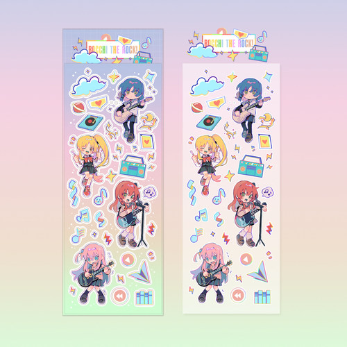 孤独摇滚贴纸徽章方卡