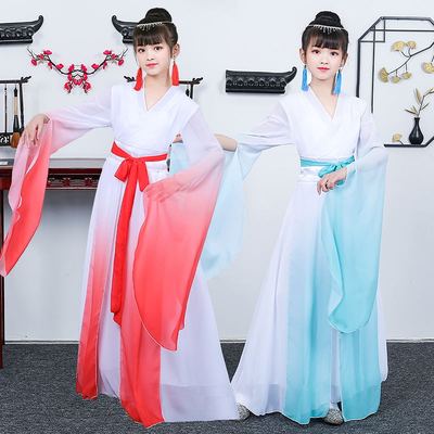 女童钢琴古筝舞蹈演出合唱服