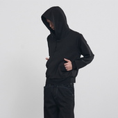 乌木 真青 BEVAN 环绕剪裁 莫代尔连帽休闲卫衣