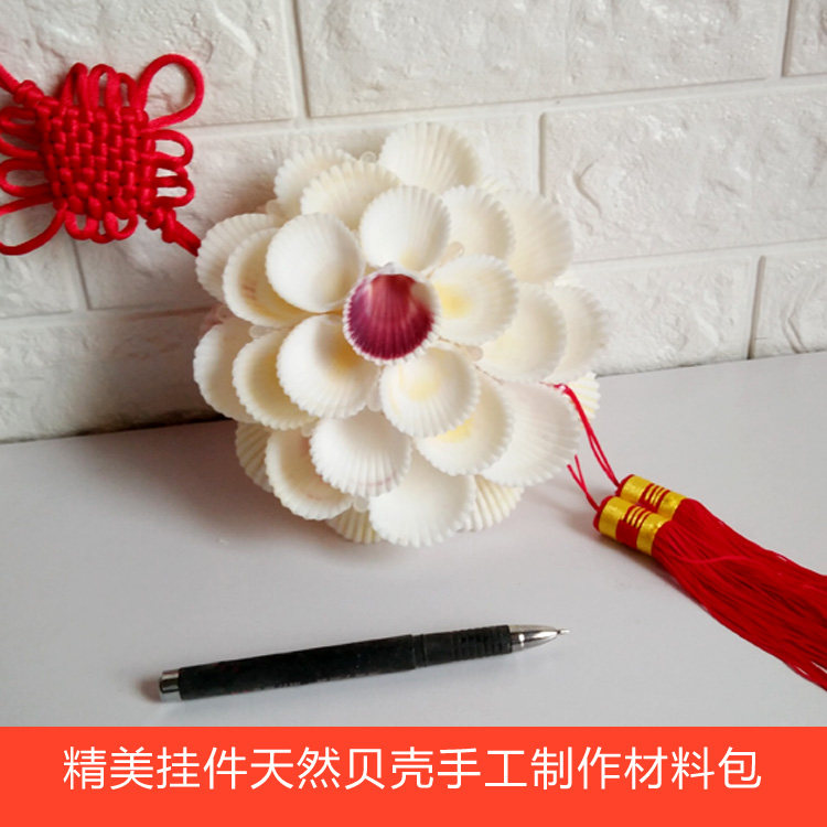 天然贝壳海螺手工制作工艺品手工作业材料包家具装饰品挂件白贝壳
