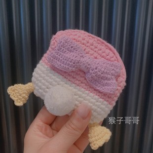 卡包零钱包女可爱卡通手工毛线针织零钱袋收纳包硬币袋耳机包