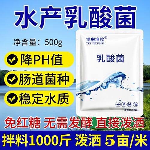 水产乳酸菌高浓缩免发酵鱼塘虾蟹调水调节PH调理肠道稳定藻相