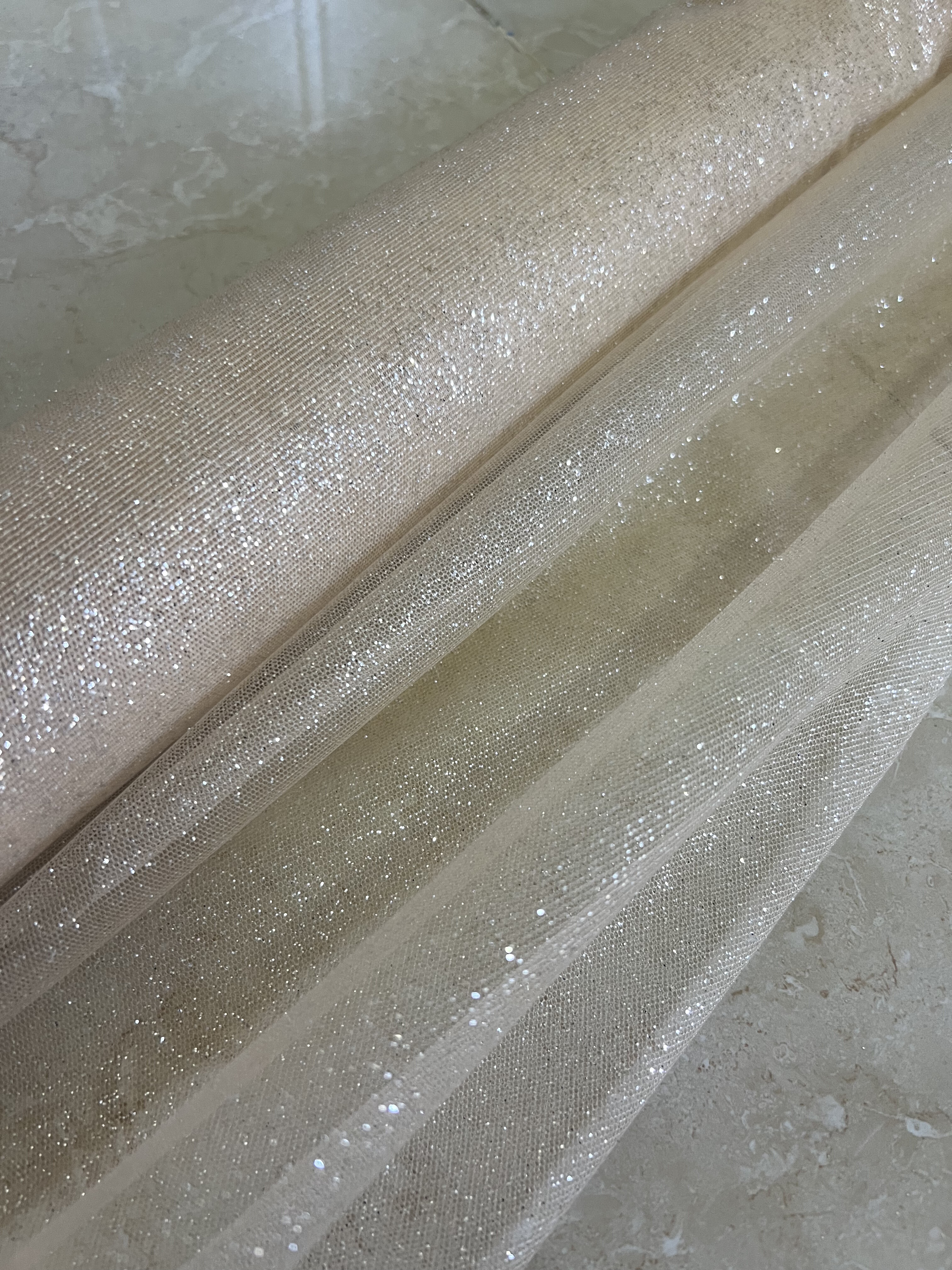 香槟酒红蓝色亮片纱烫银网纱婚纱礼服头纱蓬蓬裙面料婚庆背景亮纱