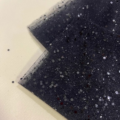 闪光纱布闪亮网纱网红手工背景拍照婚纱服装蕾丝礼服布料亮片面料