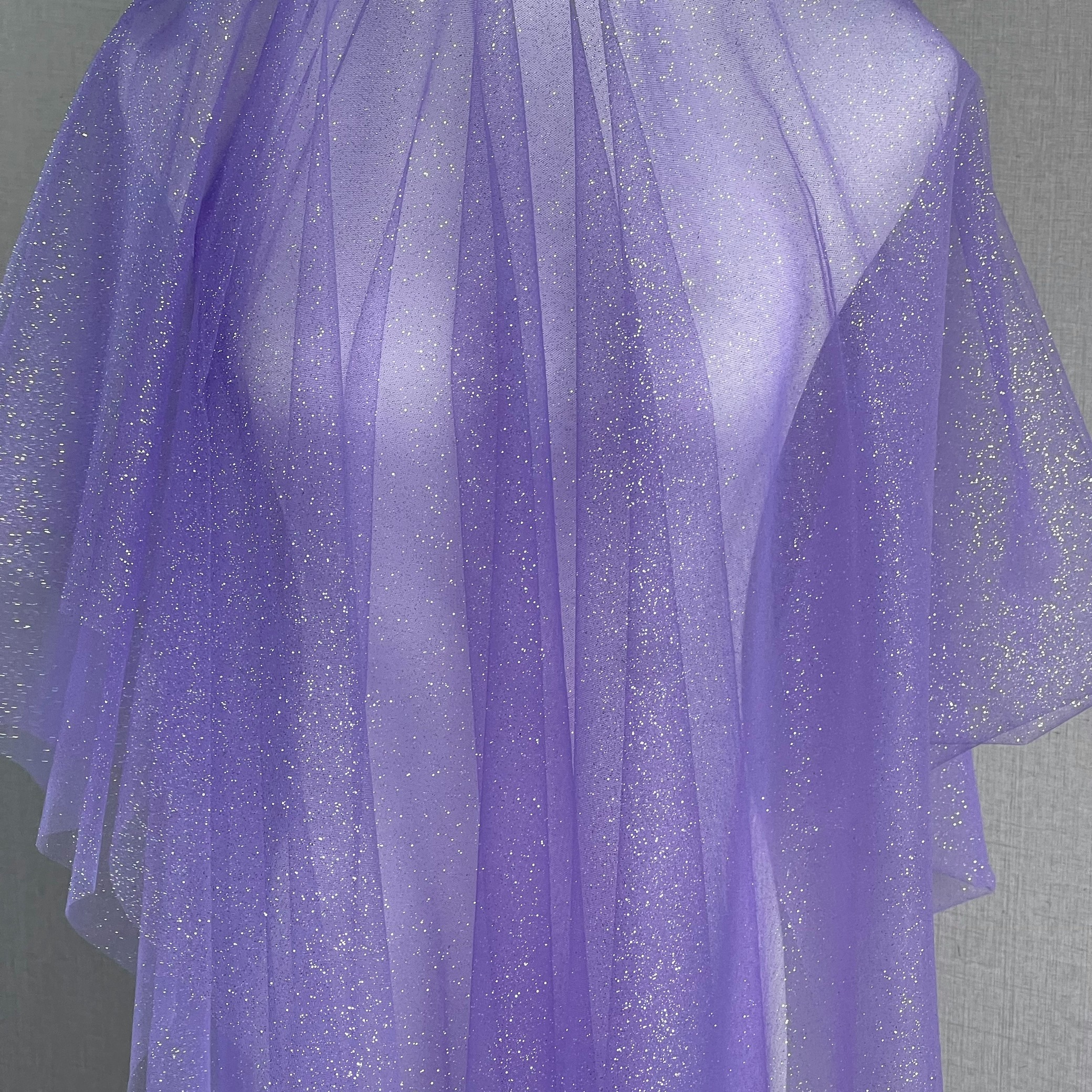 紫色网纱细闪纱烫金纱婚纱布料婚庆铁艺纱幔网纱diy手工婚礼头纱