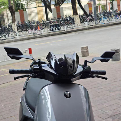 适用于极核九号改装定风翼大镜面折叠后视镜摩托车通用可调反光镜