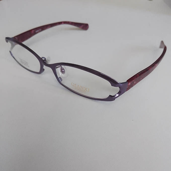 宽边镂空超轻钛眼镜框女配近视镜