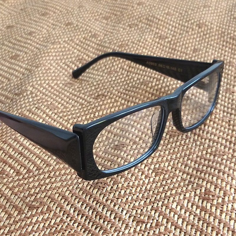 大脸显瘦方框黑色宽腿板材眼镜