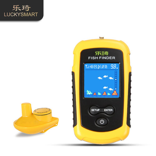 乐琦声纳探鱼器高清鱼群探测器垂钓声呐钓鱼器找鱼器Fish fin