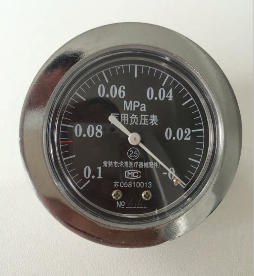 医用负压表-0-0.1mpa 常熟市浒浦医疗配件厂压力表电动吸引器配件