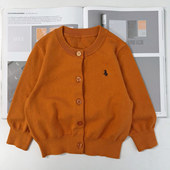 长绒棉毛衣 婴儿童上衣服开衫 宝宝秋冬季 外套针织衫 休闲H26