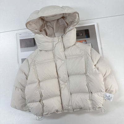 蓓莱乐短款加厚女白鸭绒