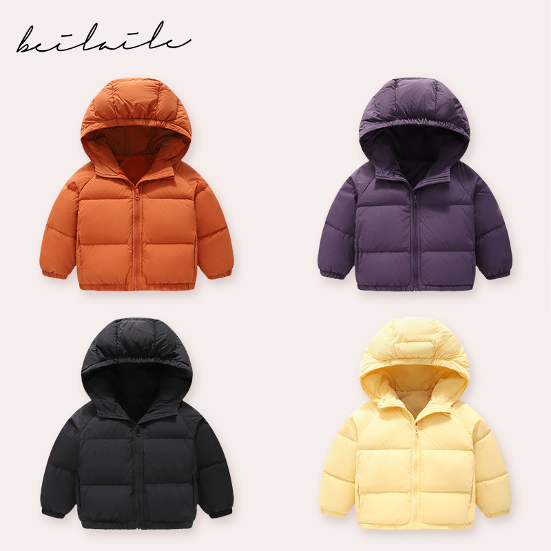 ZJ【连帽三防羽绒服 小乐妈咪】婴儿童羽绒服男女宝秋冬小童外套J
