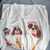 小乐妈咪 婴儿装 男女童短袖 夏季 T恤夏装 莱赛尔亲子卡通长袖