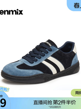 天美意2026春新款复古舒适帅气阿甘德训男休闲鞋DXX04AM6
