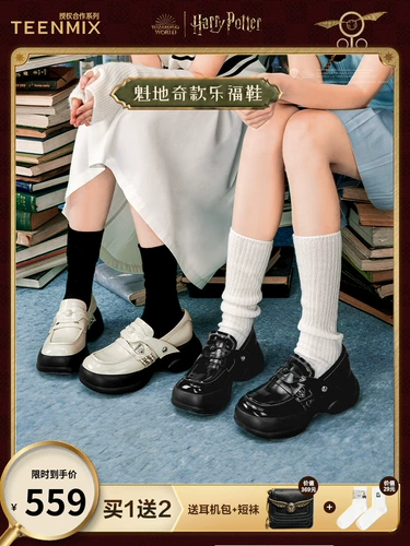 Tianmeiyi Potter Co -Famous Lefa Shoes Single The Single Shoes Женская кожаная обувь 2023 Spring New Star CRT13AA3