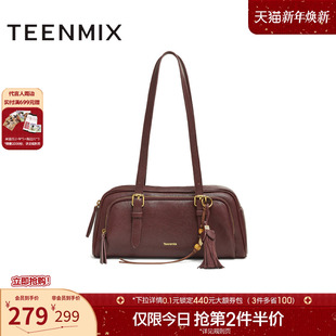 X3209DX5 新款 天美意简约时尚 包包女复古腋下包手提单肩包2025冬季