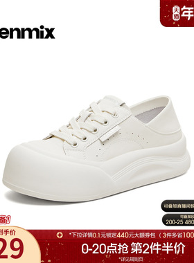 天美意厚底增高小白鞋大头运动板鞋女两穿休闲鞋2026新款KB112BM6