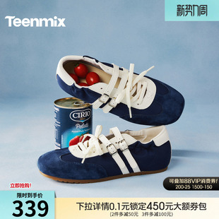 天美意复古软底芭蕾德训玛丽珍女平底浅口单鞋 KM102AQ6 2026春新款