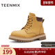 新款 天美意厚底马丁靴大黄靴户外工装 靴女复古短靴冬季 KDX11DD4