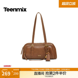 新款 X3209DX5 包包女复古腋下包手提单肩包冬季 天美意简约时尚