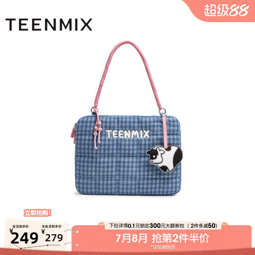 格子牛仔布时尚休闲
