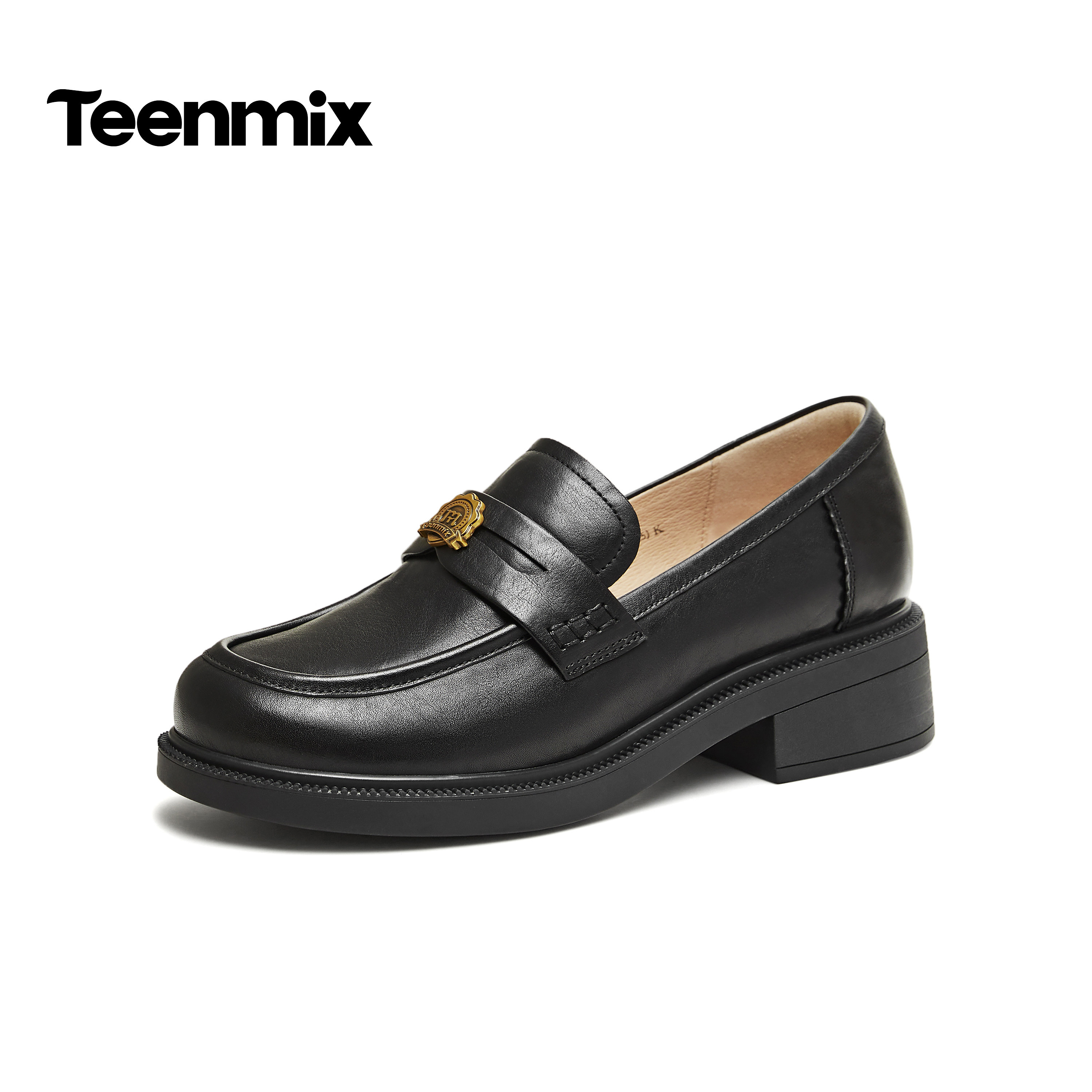 天美意2026春新款商场同款学院金属扣乐福鞋女皮单鞋CNG36AA6,女鞋,乐福鞋（豆豆鞋）,淘宝优惠券,粉丝福利购,淘宝优惠卷