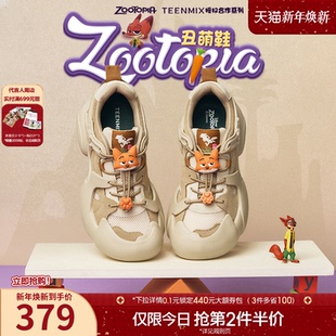 新款 天美意疯狂动物城联名丑萌休闲鞋 子春季 女厚底运动鞋 大头鞋