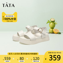 Tata他她2020新夏商场同款雪糕鞋厚底运动凉鞋女软底轻便WQV01BL0