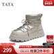 冬天鞋 TATA他她雪地靴2025冬季 毛毛时尚 子百搭加绒棉靴CHG02DD5