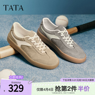 舒适百搭休闲鞋 TATA他她男鞋 2026春季 新款 PHE01AM6 厚底增高德训鞋