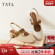 鞋 TATA他她法式 子7ACD6BH5 包头浅口单鞋 百搭新款 气质粗跟凉鞋 女鞋