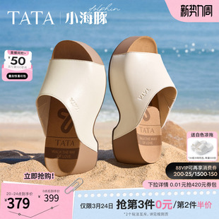 夏季 凉拖鞋 勃肯鞋 时尚 CML02BT6 女外穿软木鞋 TATA他她小海豚女鞋