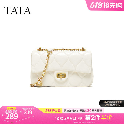 【母亲节礼物】TATA他她女包商场同款简约质感斜挎小方包X3564BX6