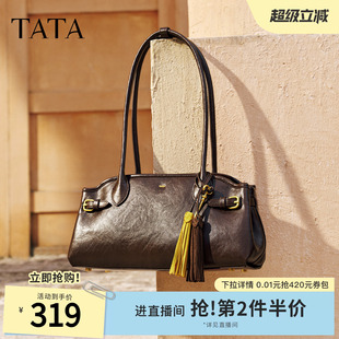 TATA他她波士顿包女包冬保龄球百搭单肩斜挎包女腋下包X3516DX5