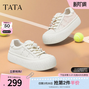 休闲鞋 时尚 厚底女鞋 通勤鞋 子CT702CM5 TATA他她小白鞋 增高板鞋 新款
