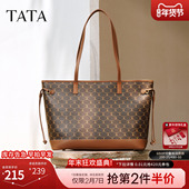 TATA他她女包百搭春季 款 通勤气质简约托特包大容量包包X3526DX5